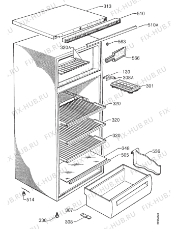 Взрыв-схема холодильника Zanussi ZD19/5DAC - Схема узла Housing 001